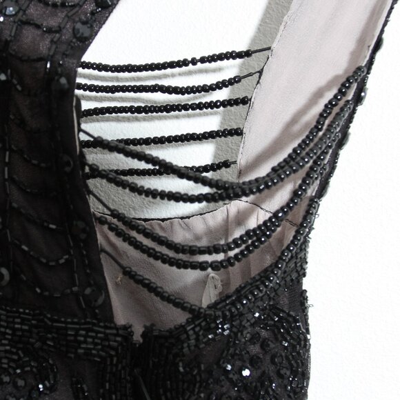Free People FP Kristin's Limited Edition Mini Dress Beaded Black Rare Size 4 - Picture 6 of 16